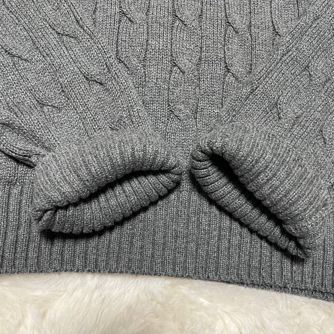 ポロラルフローレン　L ケーブルニット　コットン　ポニー　クルーネック　セーター