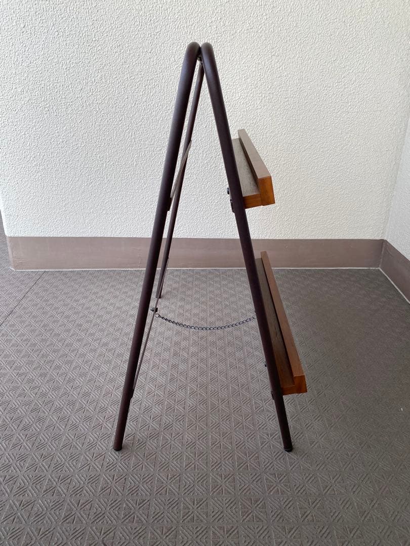 吉桂 天然木 メッセージ＆CDラック スタンディングフレーム 2段木製ラック