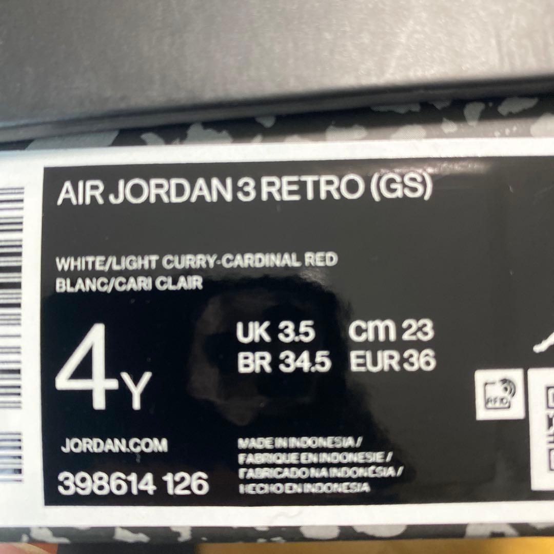 AIR JORDAN3 cardinal red エアジョーダン3