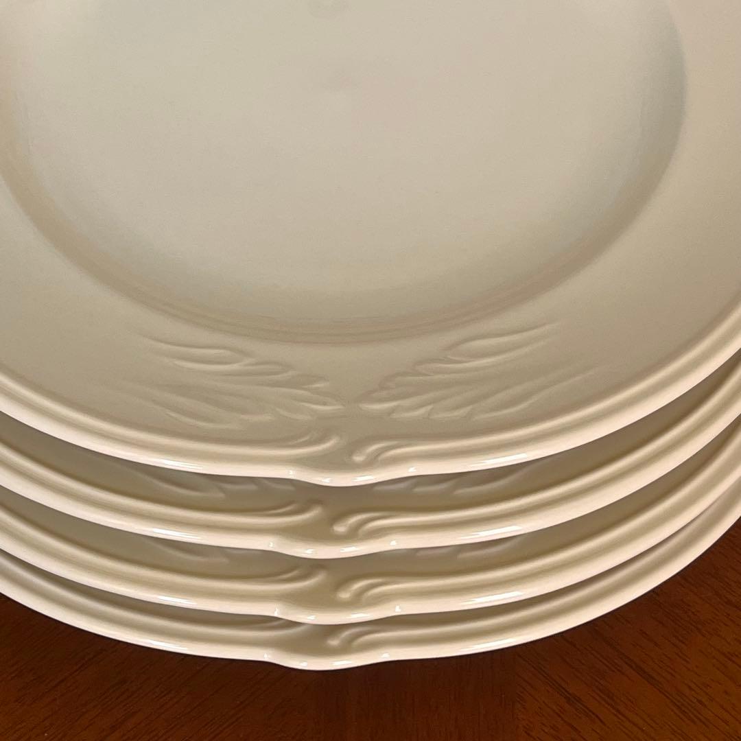 【新品】フランス製　ジアン★ロカイユブラン★ディナー皿　4枚