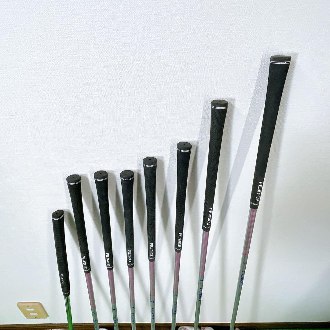 左利き　レフティ　フェアライス　レディース　女性　ゴルフセット　ピンのバック付き