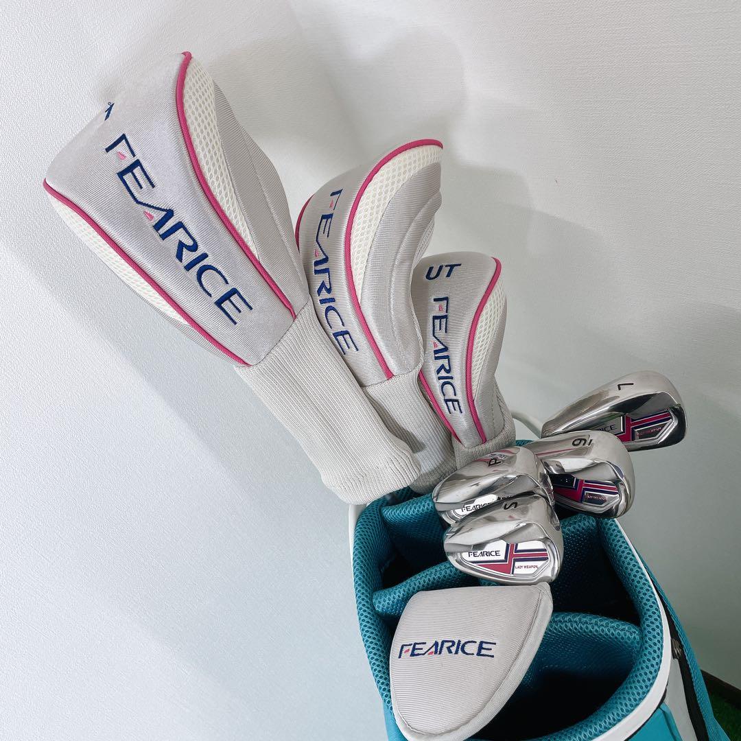 左利き　レフティ　フェアライス　レディース　女性　ゴルフセット　ピンのバック付き