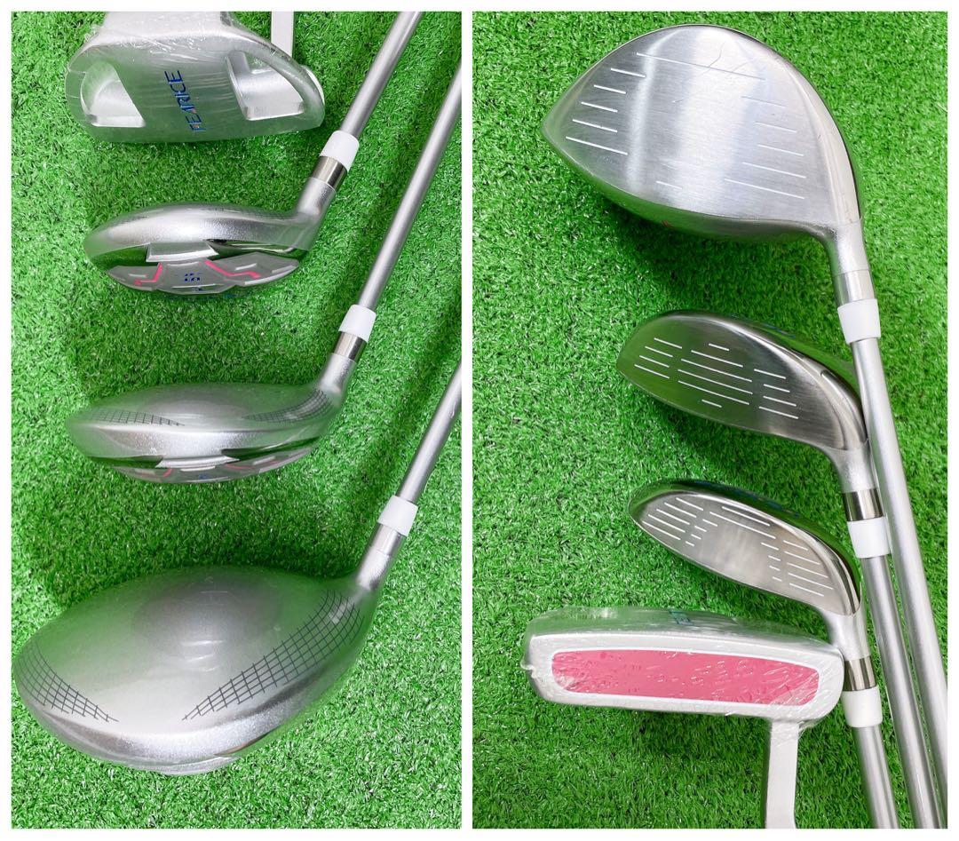 左利き　レフティ　フェアライス　レディース　女性　ゴルフセット　ピンのバック付き