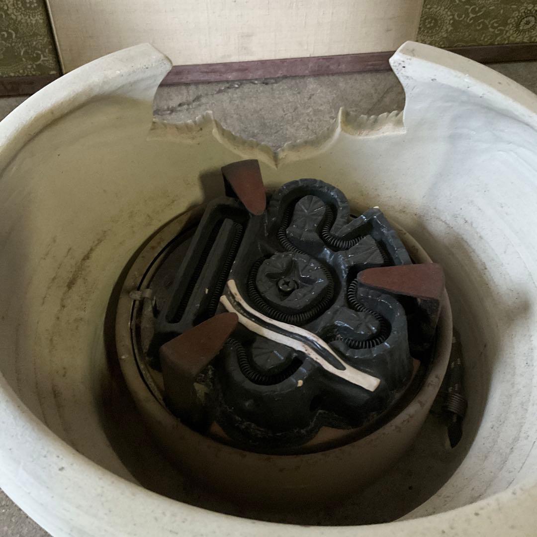 希少　欠風炉　真形羽釜　釜師清光作　電熱器　創巧野々田　動作確認済