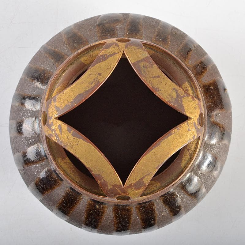 茶道具　丹波焼　古丹波　おはぐろ壷　香炉　火屋付　書付箱　M　R5867