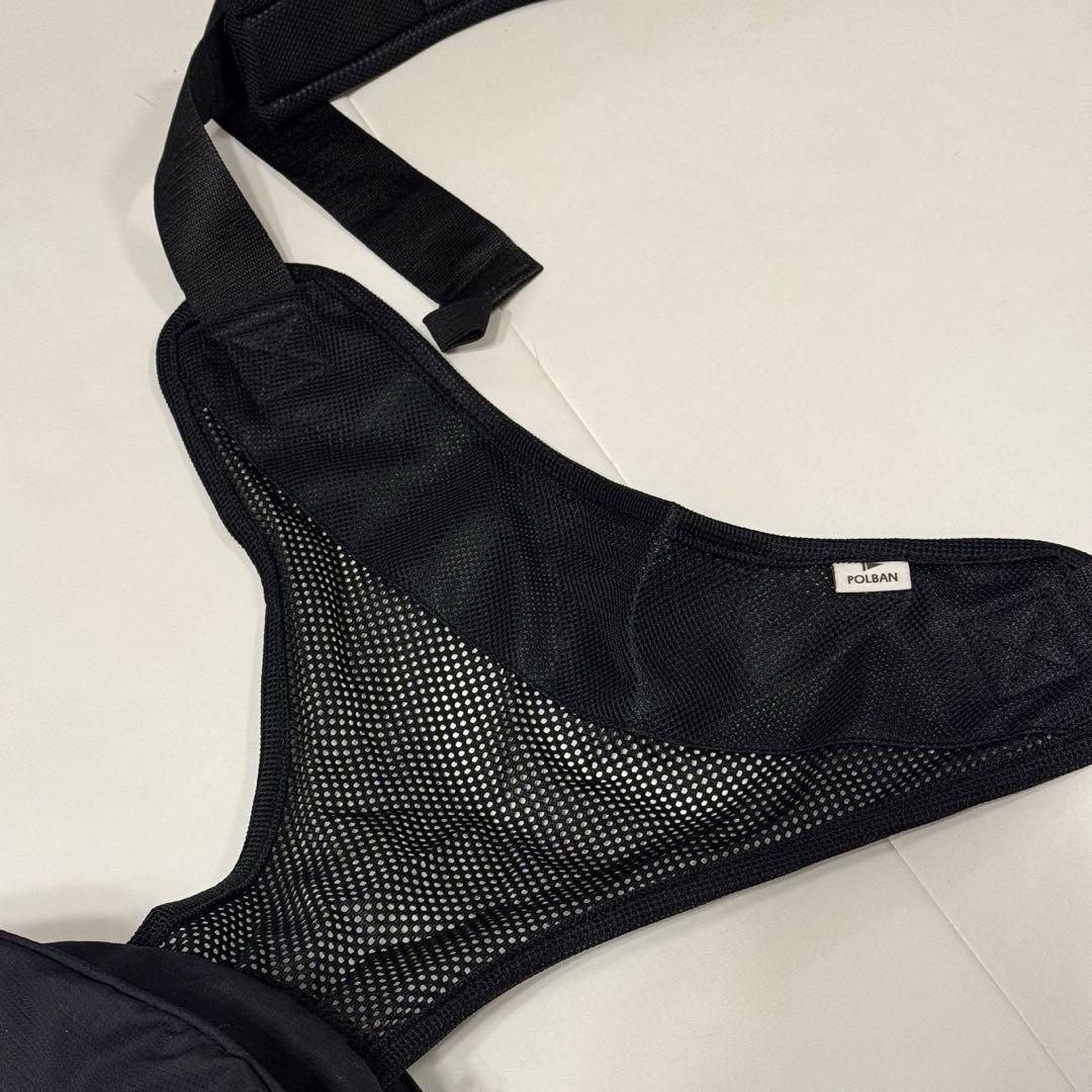 ポルバン アドバンス シングルショルダー付き ブラック ヒップシート