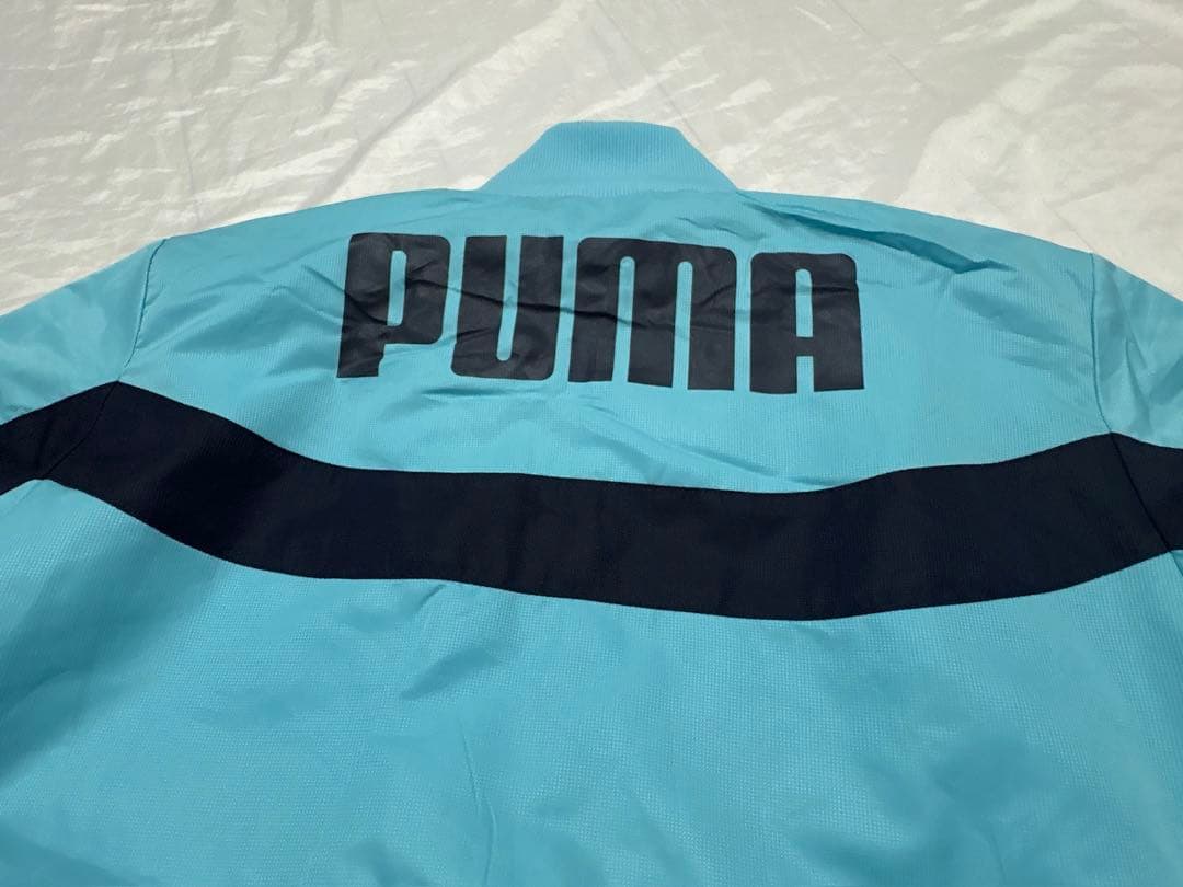 PUMA トラックジャケット　ジャージ　水色　ビッグロゴ　　大きいサイズ　O