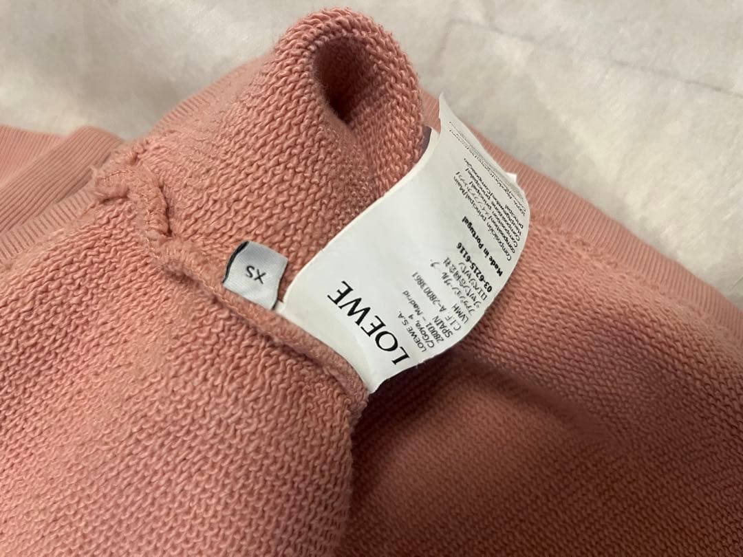 LOEWE ロエベ クロップド スウェット XS ピンク（2025SS・正規品）