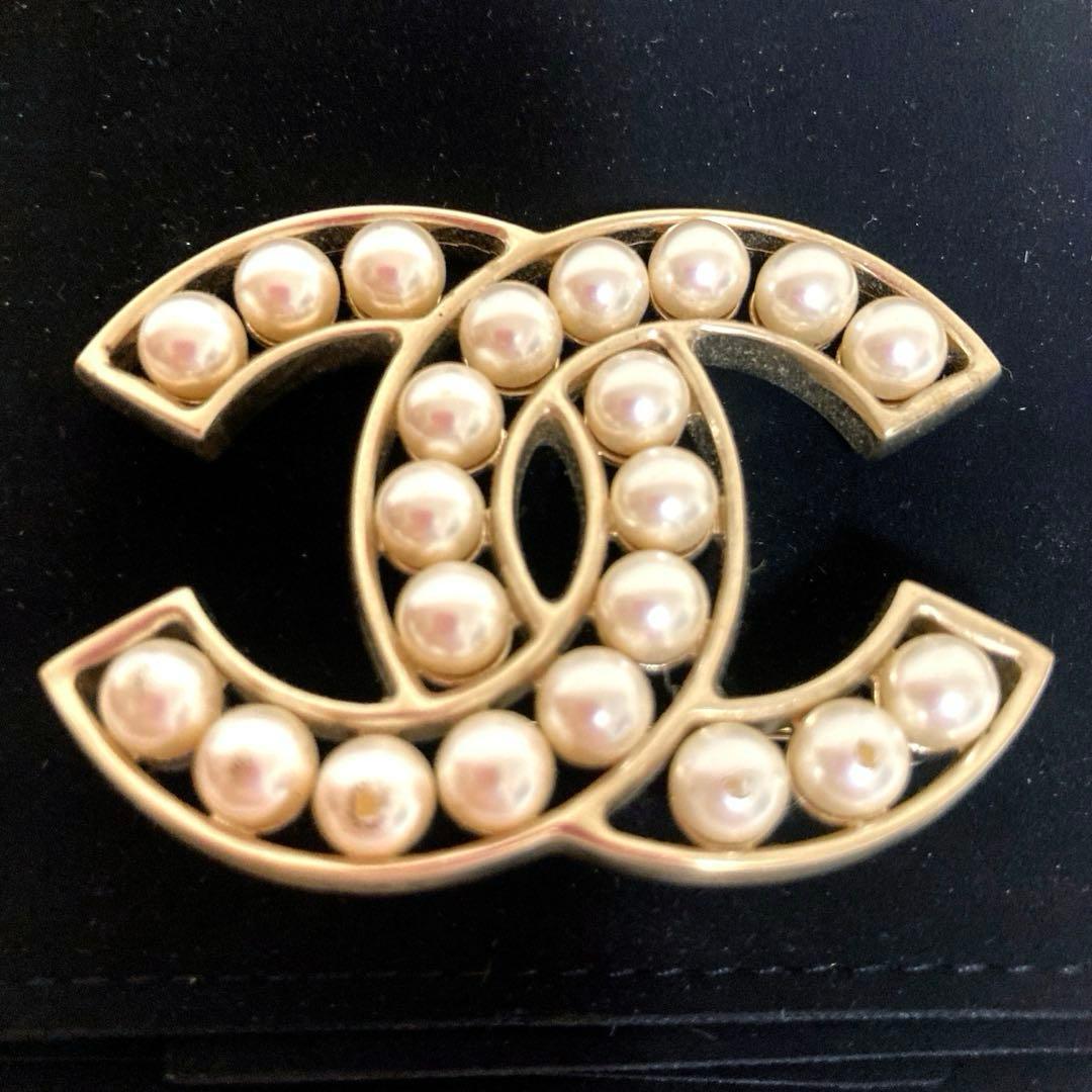★CHANEL★シャネル★ブローチ本物正規品パール★ゴールド★レア美品SALE