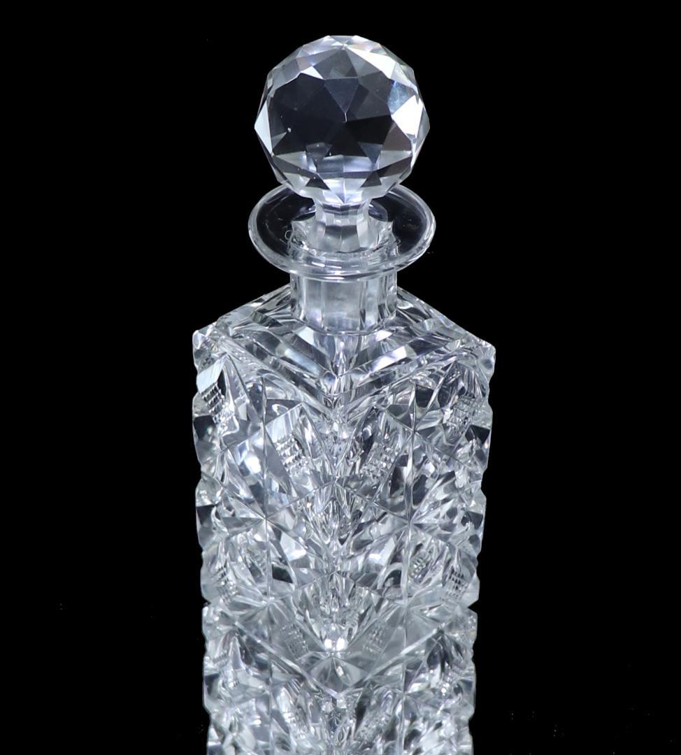 オールド・バカラ 珍品 切子 ダイヤモンドカット×格子柄 ボトル ディアマン