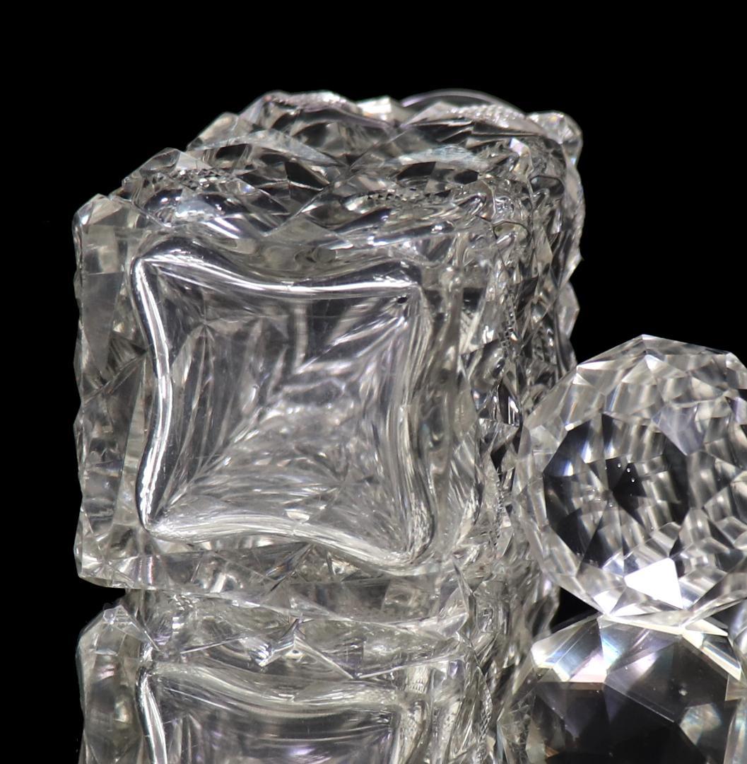 オールド・バカラ 珍品 切子 ダイヤモンドカット×格子柄 ボトル ディアマン