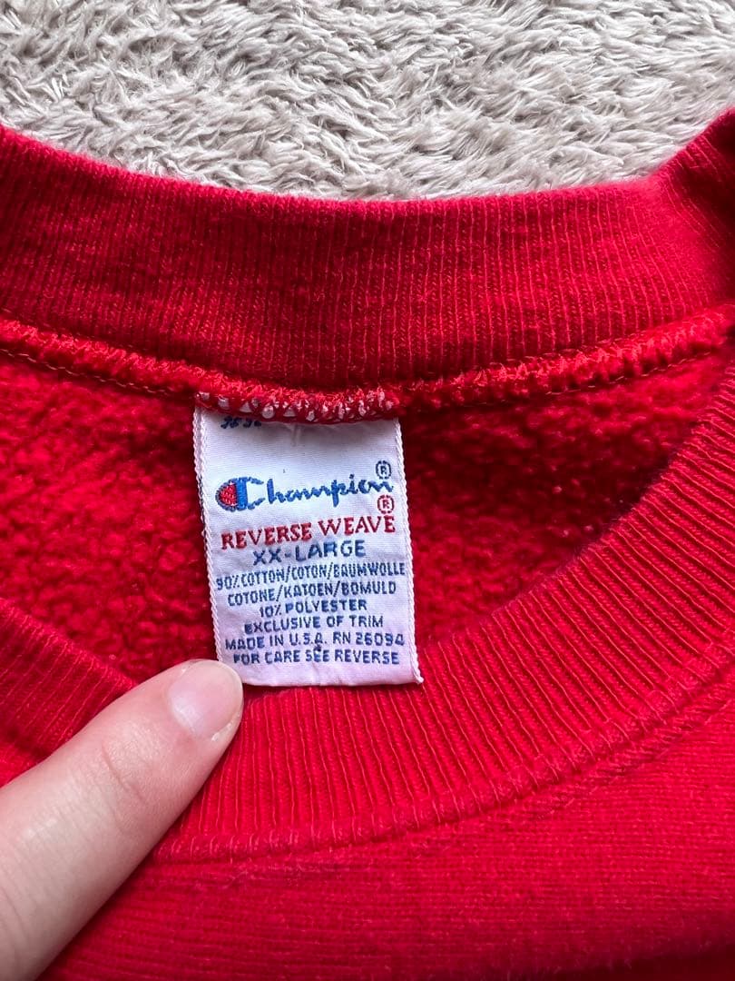 90s Champion リバースウィーブ　刺繍タグ　made in usa