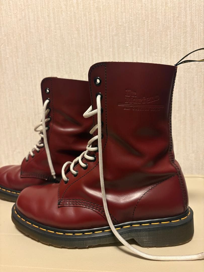 ドクターマーチン チェリーレッド　10ホール　ブーツ26.5cm 7uk