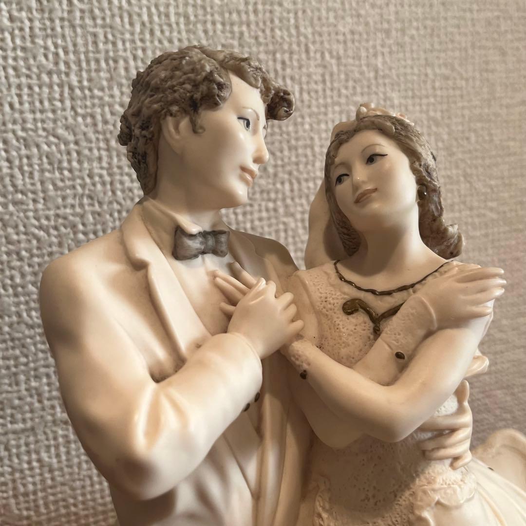 ジョゼッペアルマーニ　美品　ウェディング　恋人　結婚式　新郎新婦　陶器　人形