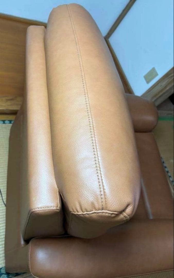 保証 ニトリ 1人用電動本革リクライニングソファ　Nビリーバ2 厚革BR おまけ