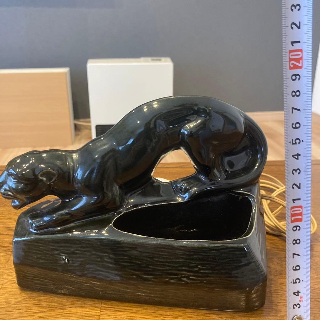 50年代 ビンテージ ブラックパンサー ランプ　陶器