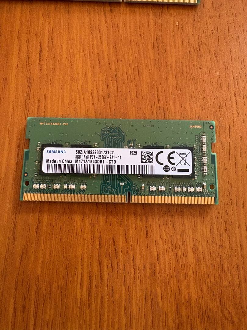 Samsung 8GB メモリー 2枚セット（16G）