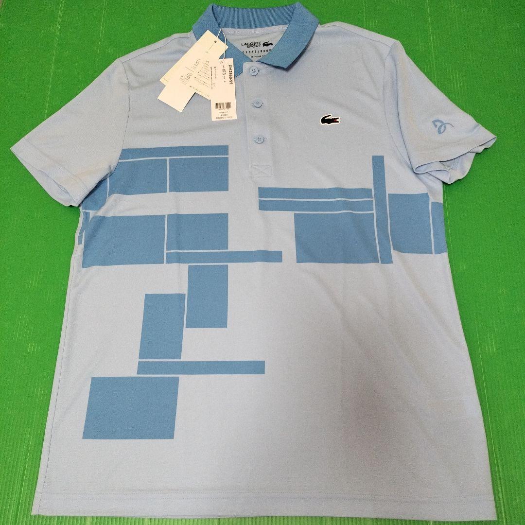 新品　LACOSTE　ラコステ　ノバクジョコビッチモデル　ポロシャツ 水色