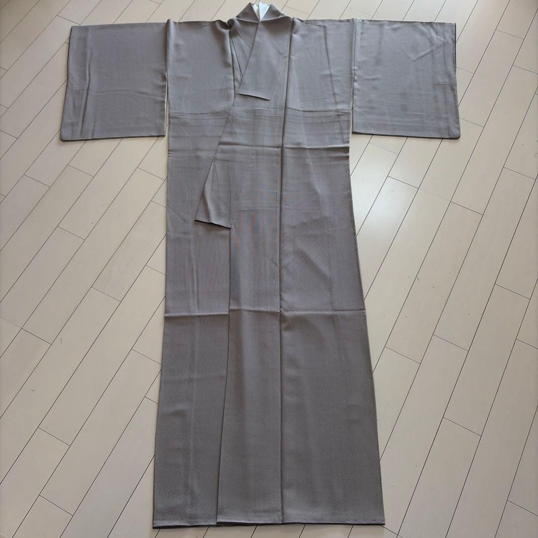 ミ*ん様 ■E5851■未使用品■正絹■江戸鼠色　万筋　江戸小紋　袷着物■丈16