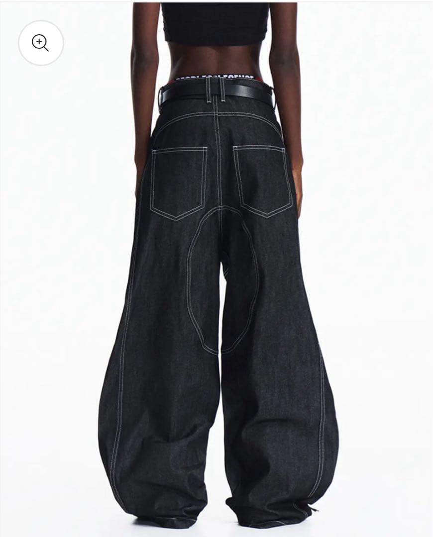 パンツ peoplesense Curved Black Raw Denim Jeans