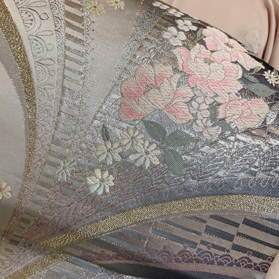 訪問着　フルセット　道長取り　飛び立つ鶴　金彩加工　入学式　卒業式　着物　I3