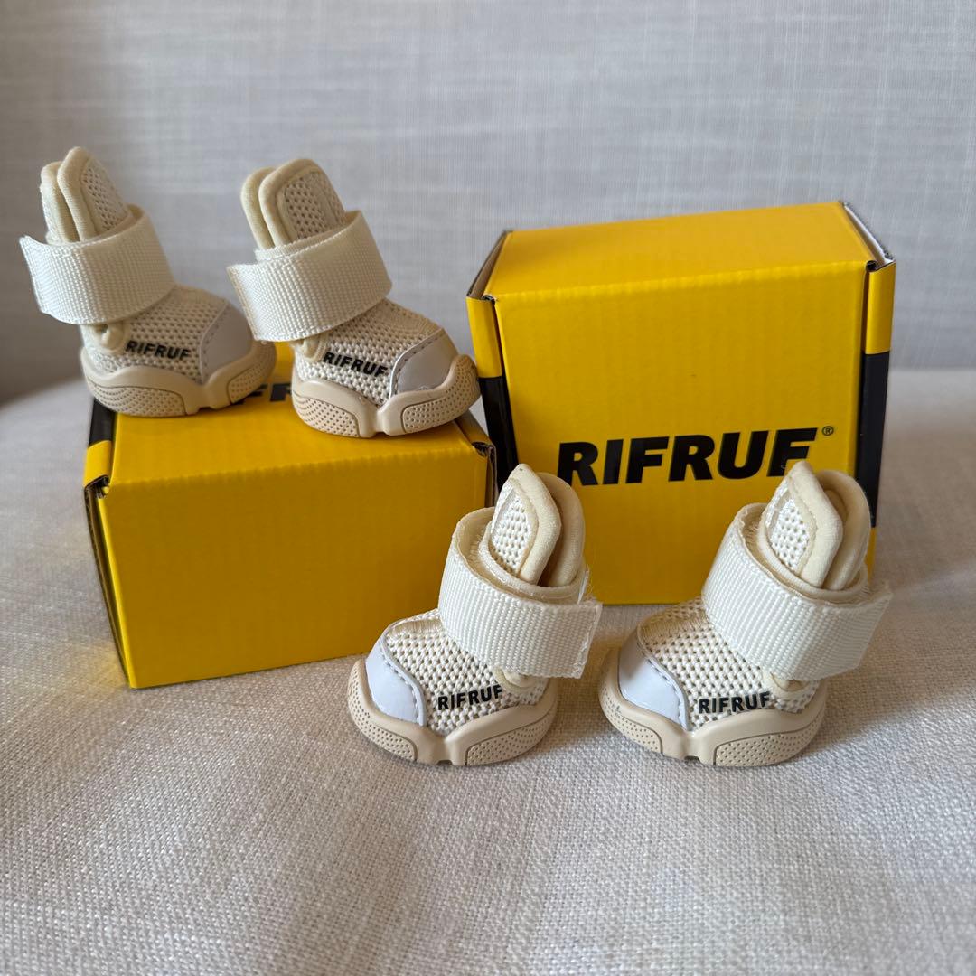 【新品】 RIFRUF ドッグスニーカー ベージュ0(xxs)
