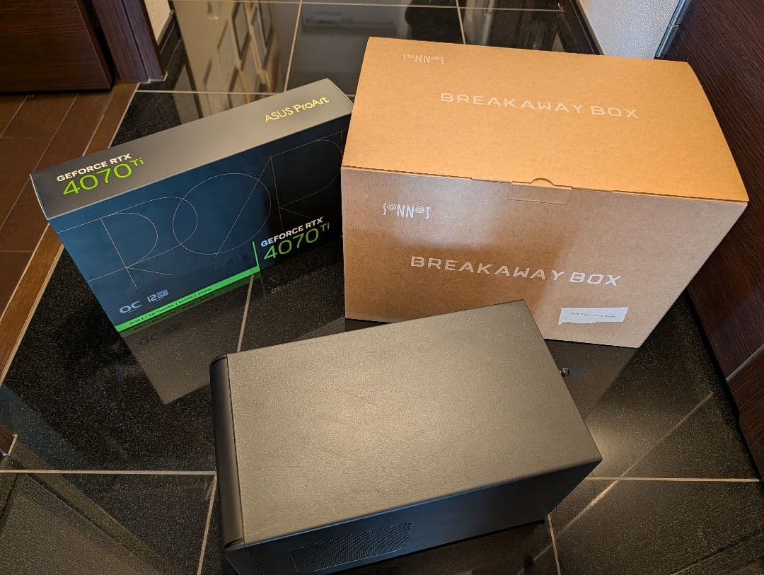 ASUS RTX 4070 Ti ProArt 12GB + 外付GPU box