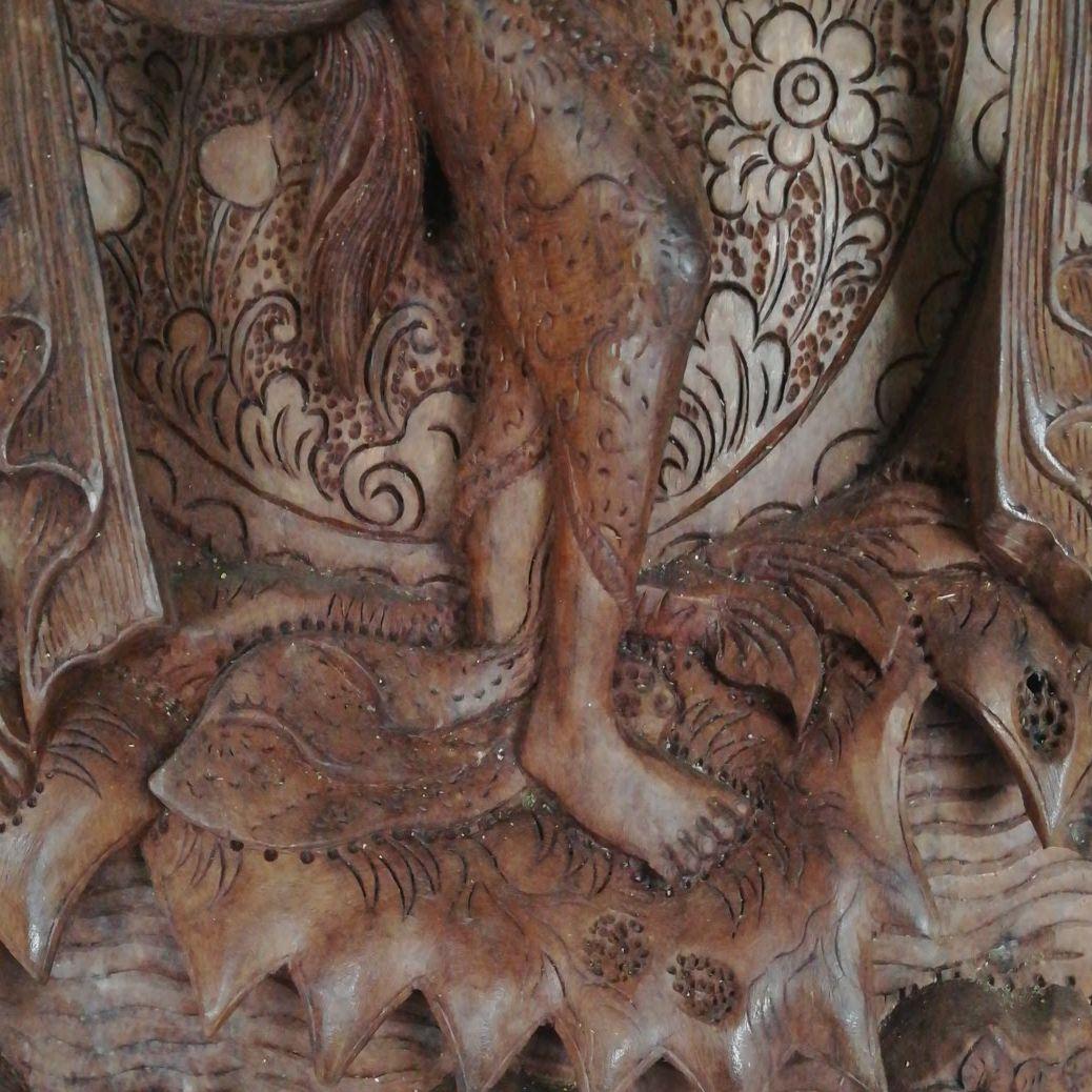 バリ島　インドネシア　レリーフ　壁掛け　木彫彫刻