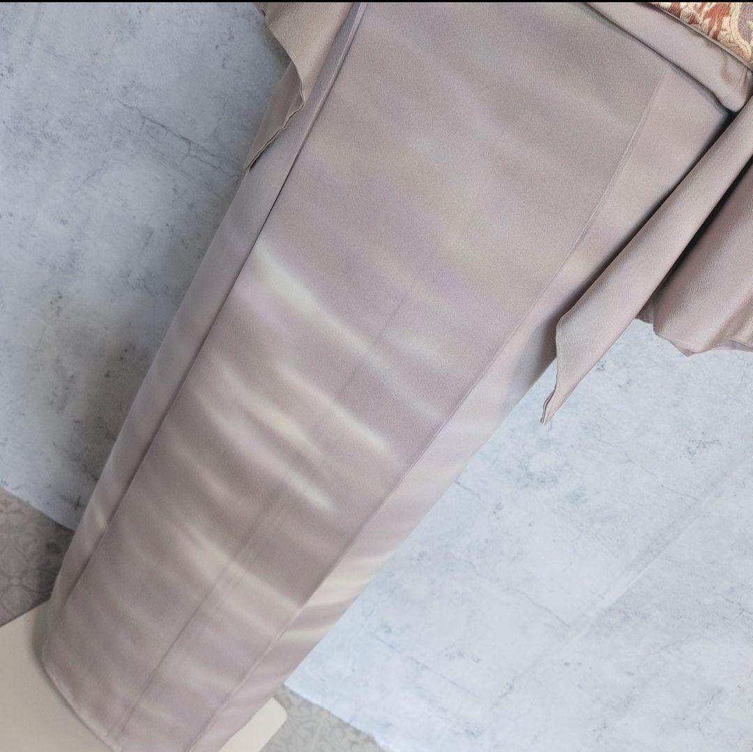 訪問着　フルセット　付け下げ　着物　正絹　まだら模様　落款　淡い　F5r