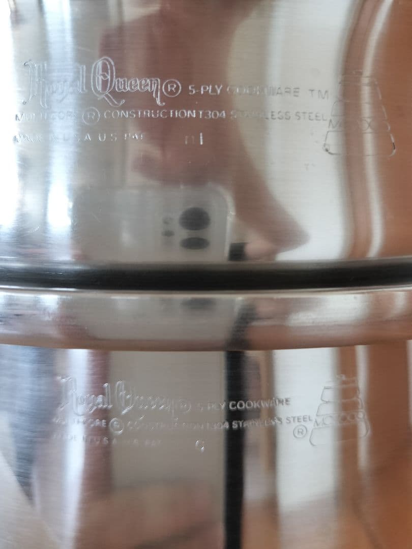ロイヤルクイーン　6コート鍋+大フライパン+蓋+蒸し器 7点セット ガスIH対応