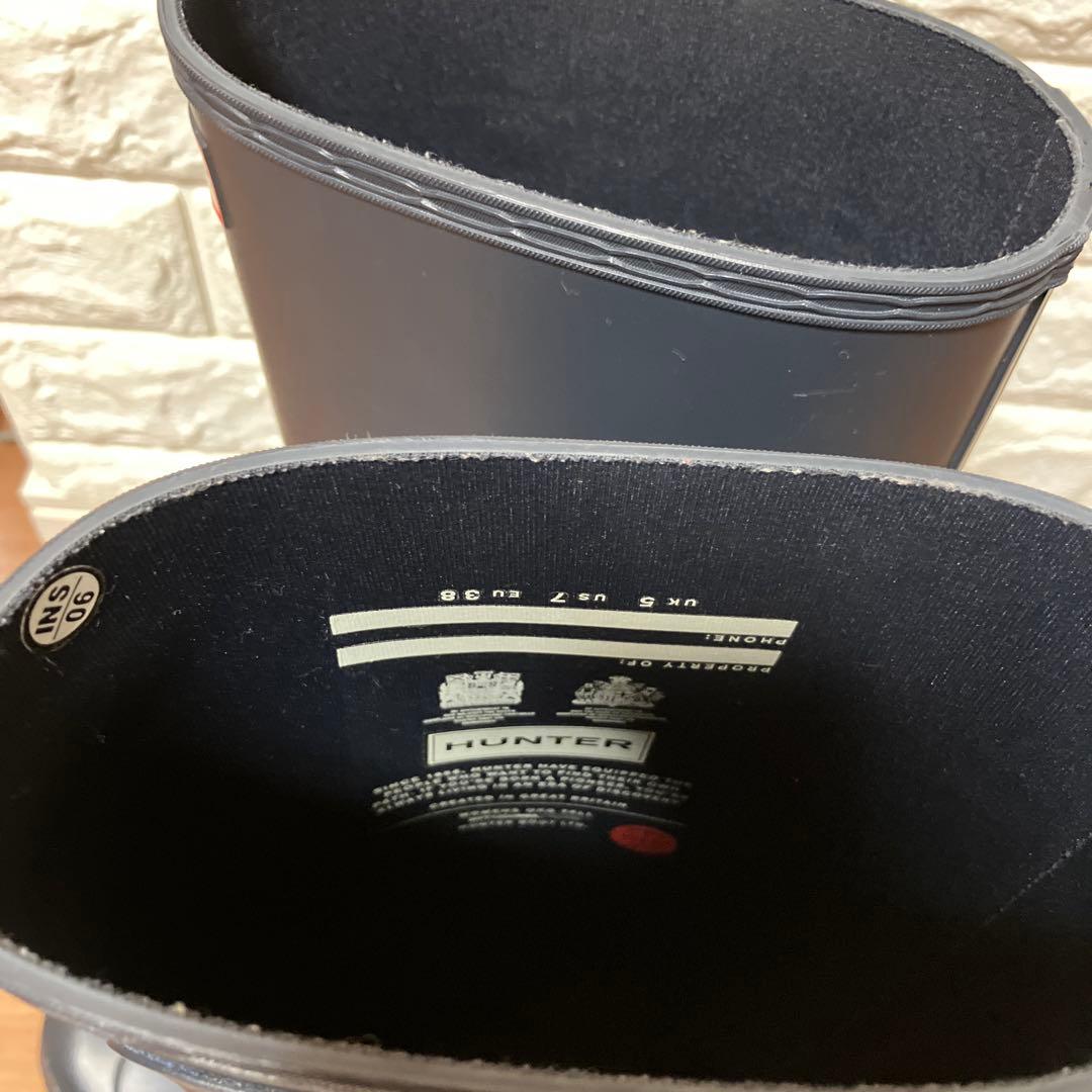 ハンター　新品未使用　長靴　24センチ　トール レインブーツ ネイビー　紺