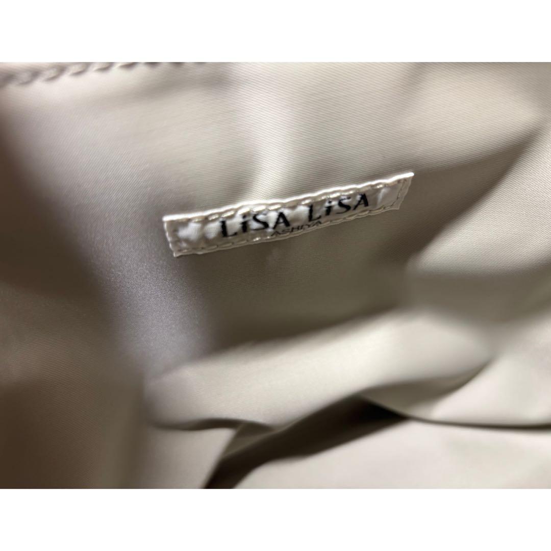 【未使用級】LiSA LiSA リサリサ芦屋 かごバッグ a4 グレー シルバー