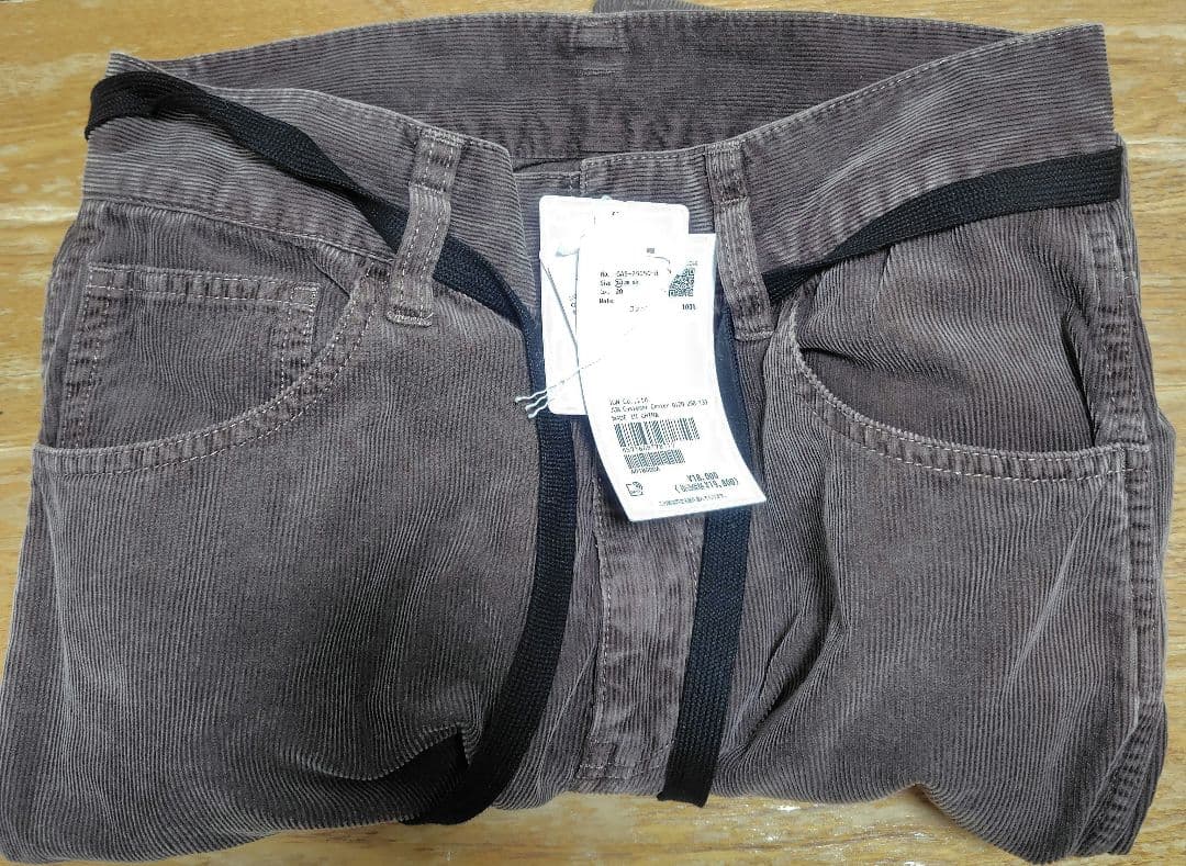 【新品】アダムエロペ　ガーメントダイコーデュロイパンツ　ブラウン