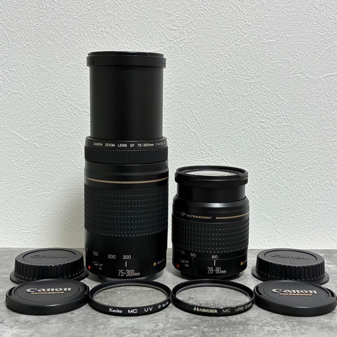 ⭐️美品⭐️キャノン Canon EF75-300, 28-80mm ダブルレンズ