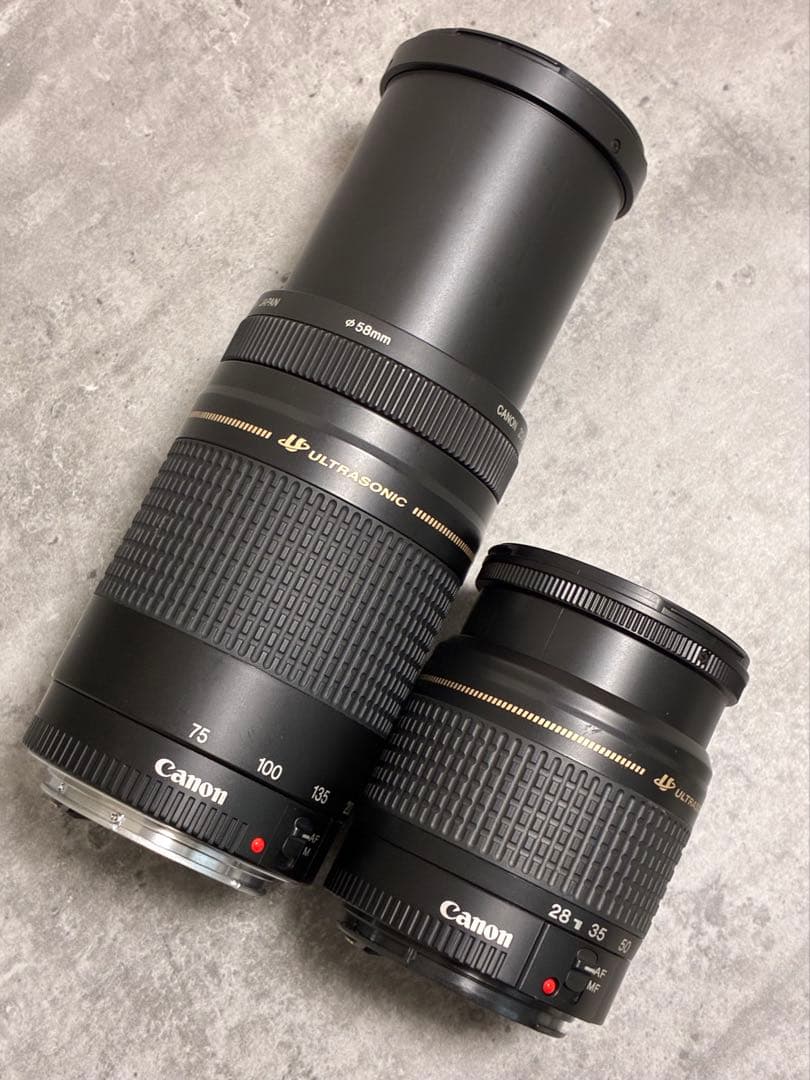 ⭐️美品⭐️キャノン Canon EF75-300, 28-80mm ダブルレンズ