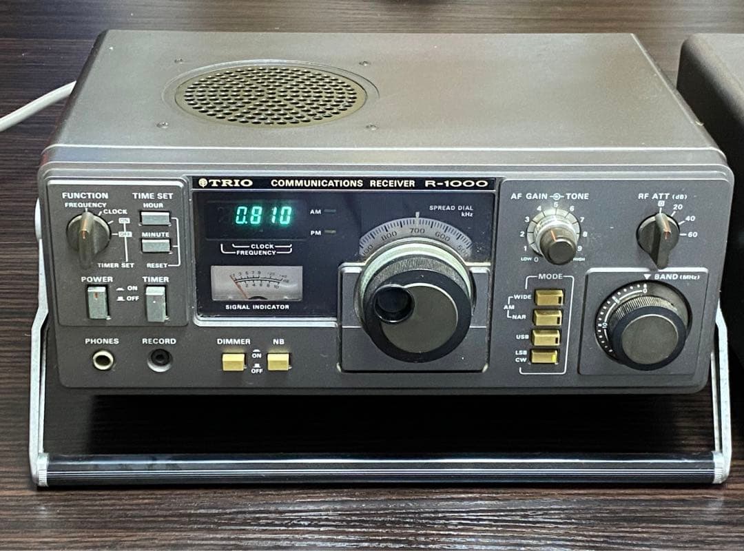 TRIO /トリオ R-1000 通信型受信機&スピーカー 通電確認済み