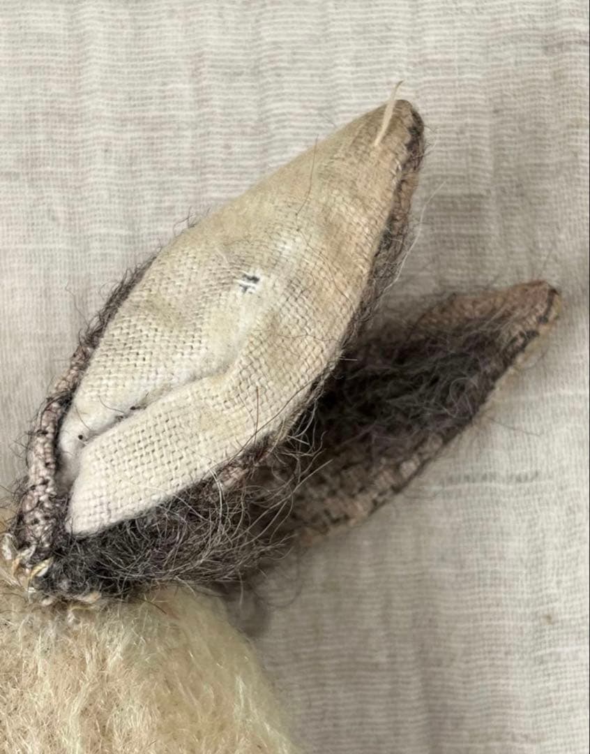 アンティークヴィンテージ英国製小さなうさぎバニーぬいぐるみテディベアビスクドール