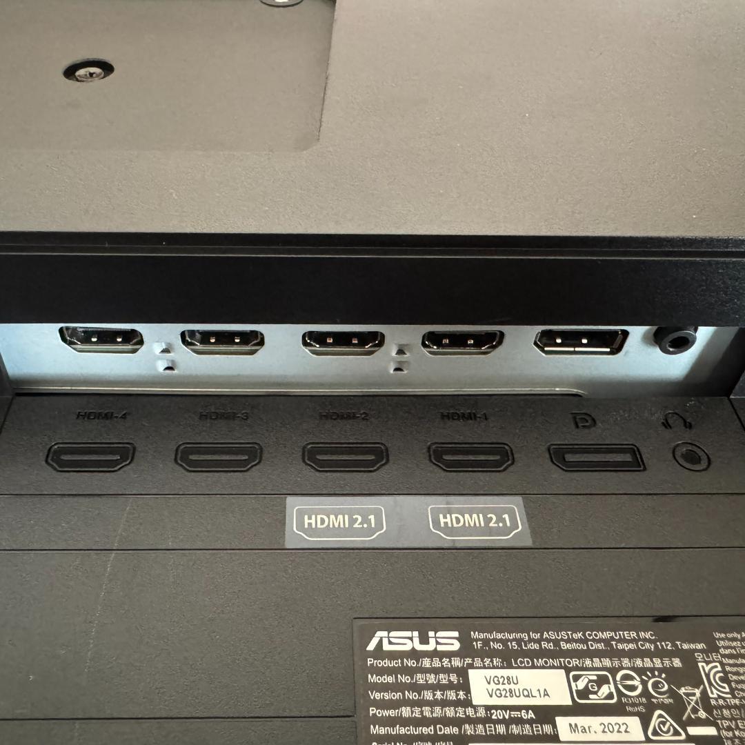 k*t様 ゲーミングモニター（ASUS TUF GAMING VG28U）