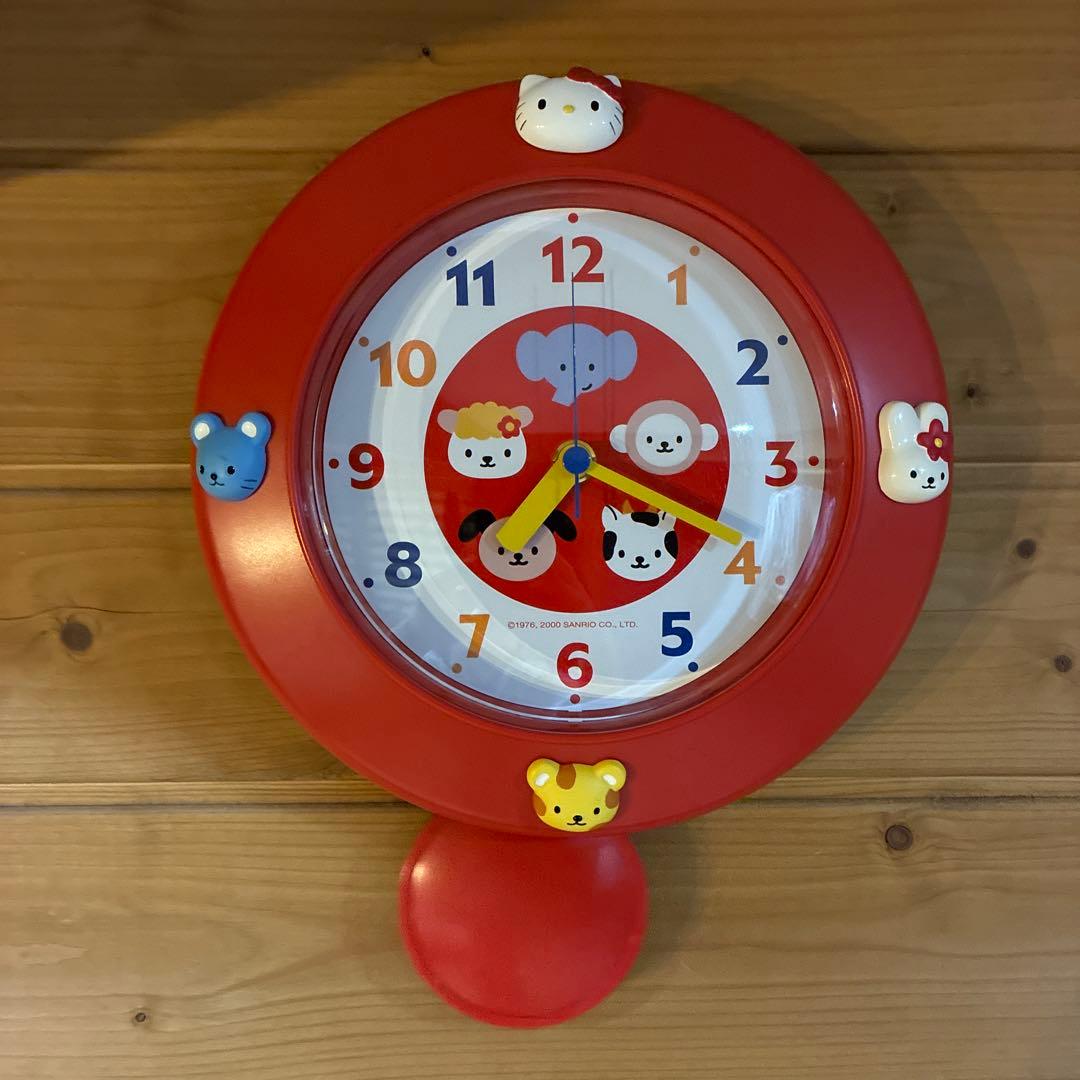 サンリオ HELLO KITTY 掛け時計 ふりこ時計2000年 平成レトロ