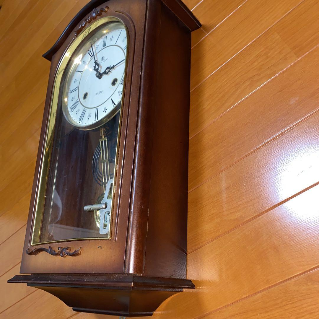 柱時計　ゼンマイ式　ボンボン時計送料込み　値下げしました