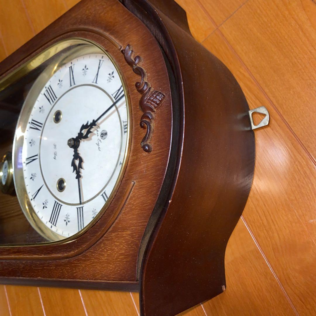 柱時計　ゼンマイ式　ボンボン時計送料込み　値下げしました