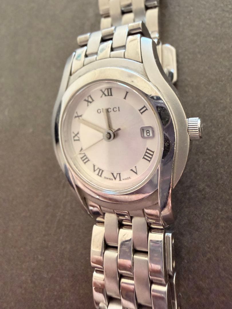 グッチ SS 5500L デイト クォーツ レディース 腕時計