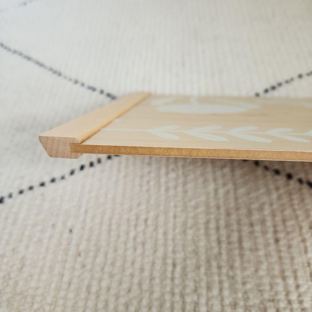 鹿児島睦　天然木　トレイ　お盆　花柄　メープル