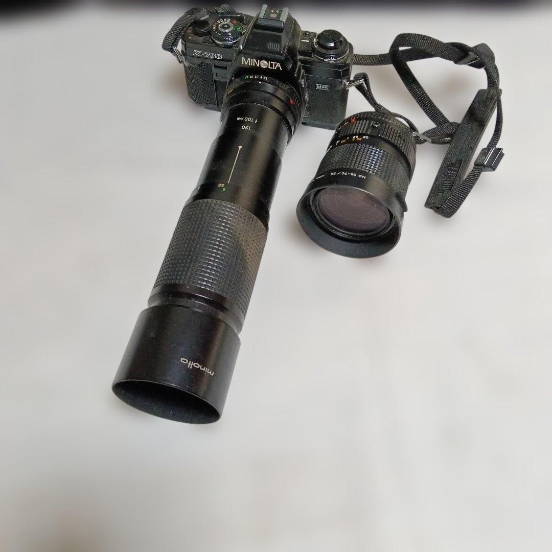 54.MINOLTA X-700 一眼レフカメラ レンズ2本セット