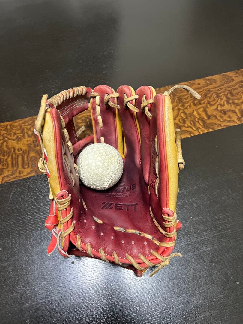 つ*う様 プロステイタス 軟式オーダーグラブ 黄/茶