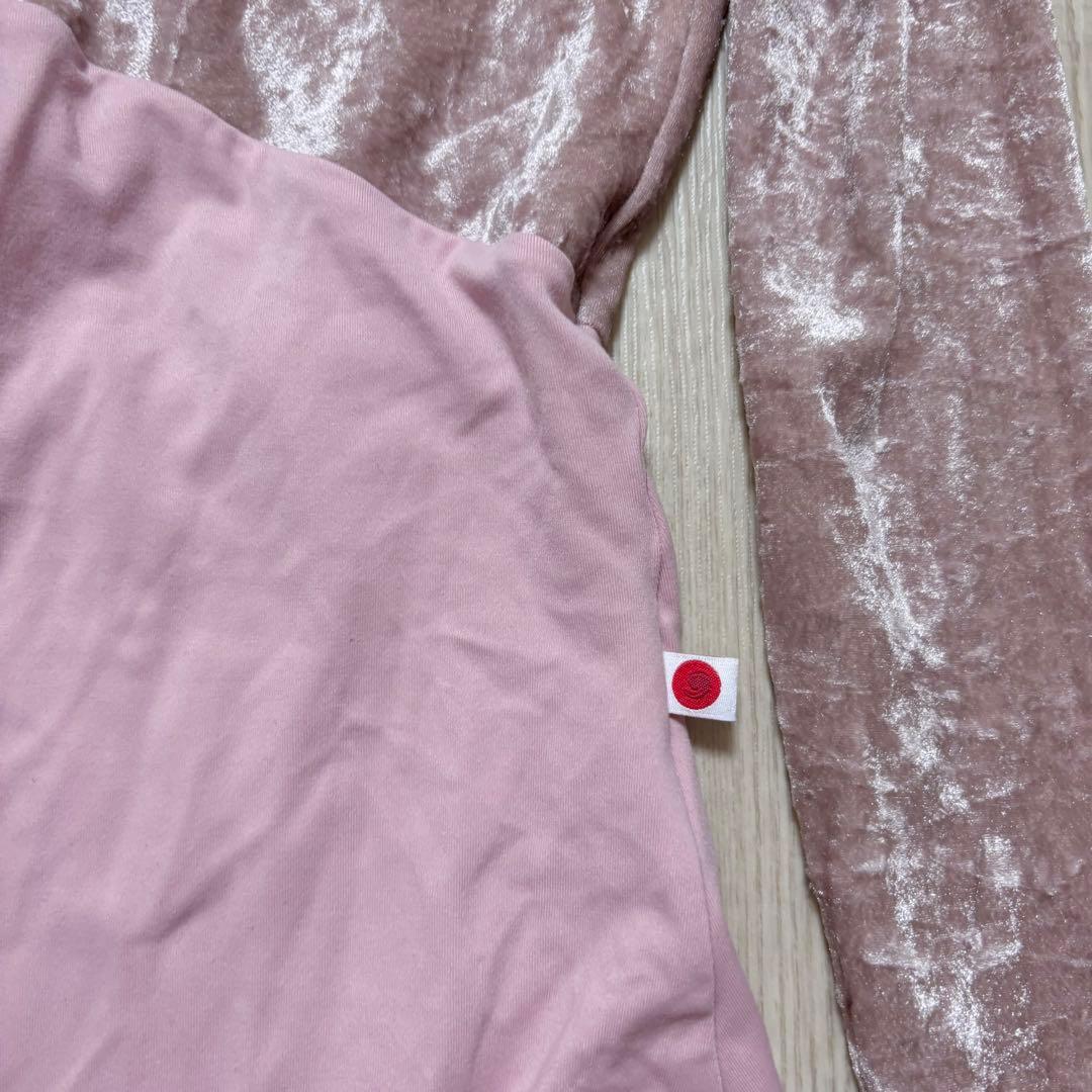 新品　yumiko ユミコ　レオタード バレエ　ベロアベルベット 　ピンク　S