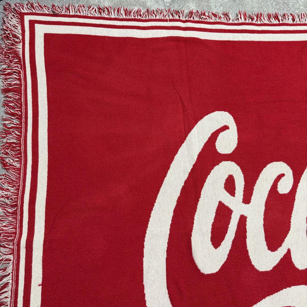 コカコーラ　ビッグロゴ　ラグ　ソファーカバー 120×178