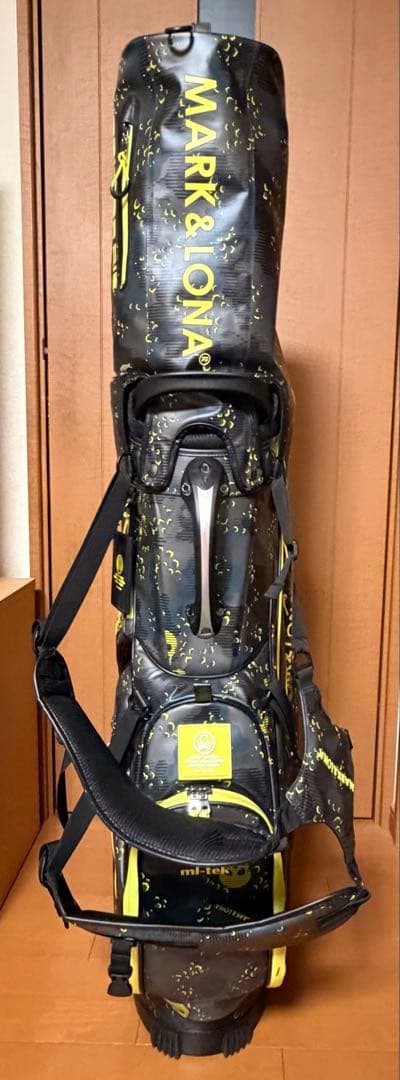 MARK&LONA スタンド式キャディバッグ　2025SS ブラックイエロー