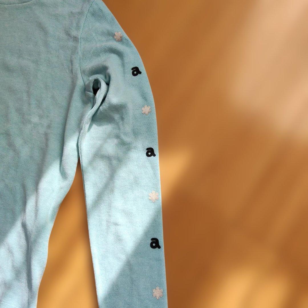 archivio モックネックフリースシャツ 水色