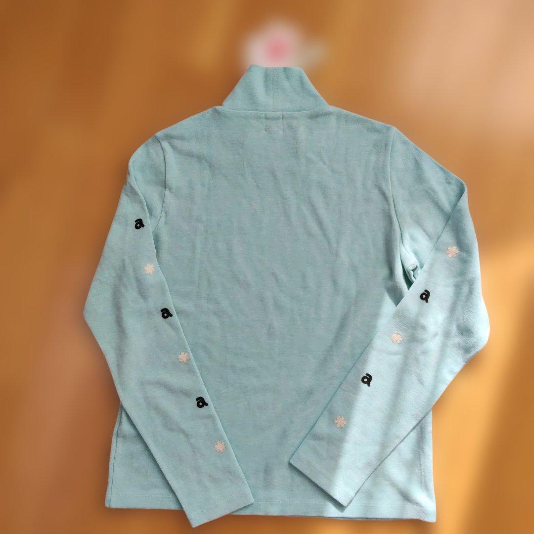 archivio モックネックフリースシャツ 水色